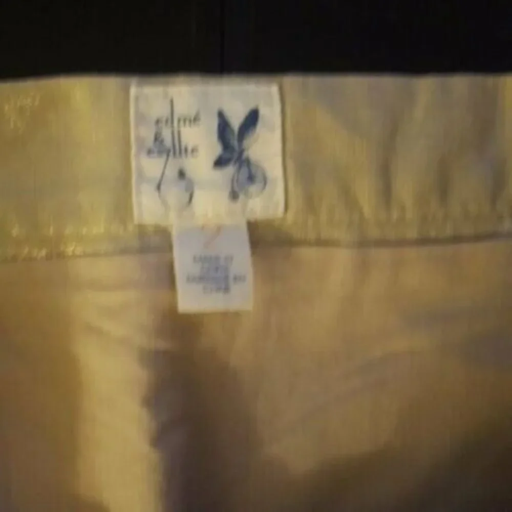 Edme & Esyllte Beige Golden Shimmer Casual Skirt 2 EUC LKNW